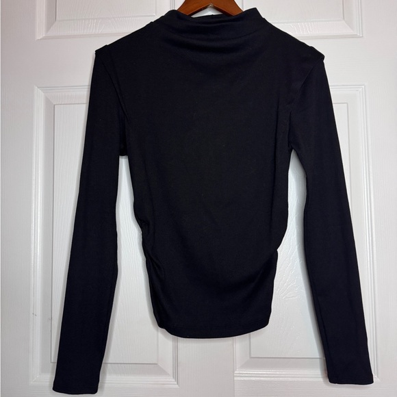 Michael Stars Denise Ribbed Mock Neck Long Sleeve Top - Picture 4 of 9